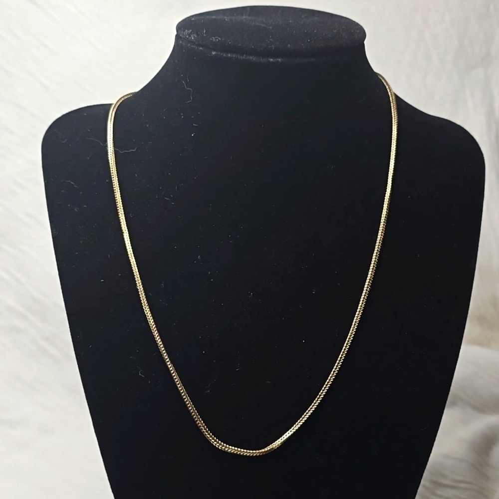 Vintage 18" Gold Plated Sterling Palma Link Necklace
